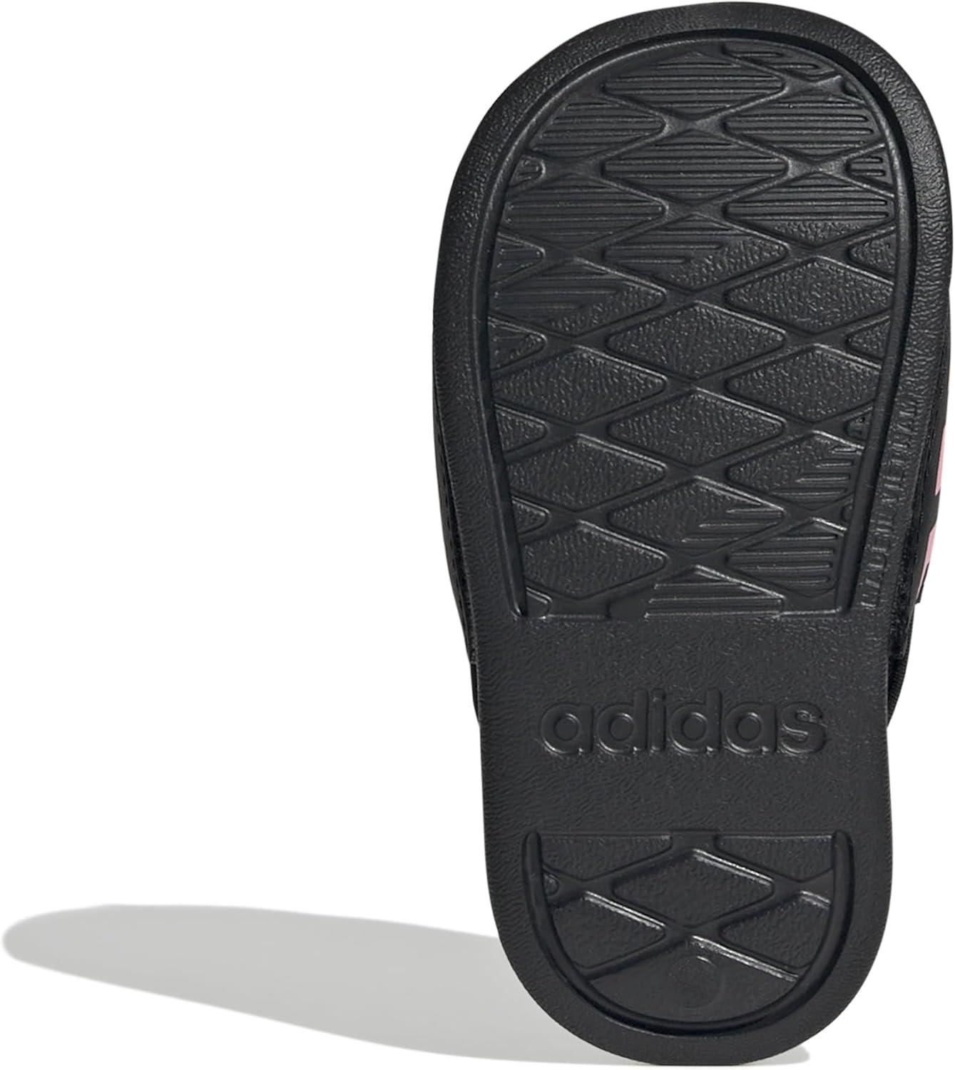 imageadidas Originals Kids Adilette Estrap SandalBlackBliss PinkBlack