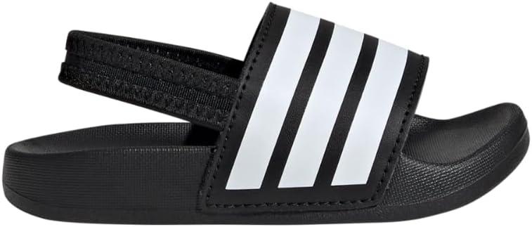 imageadidas Originals Kids Adilette Estrap SandalBlackWhiteBlack