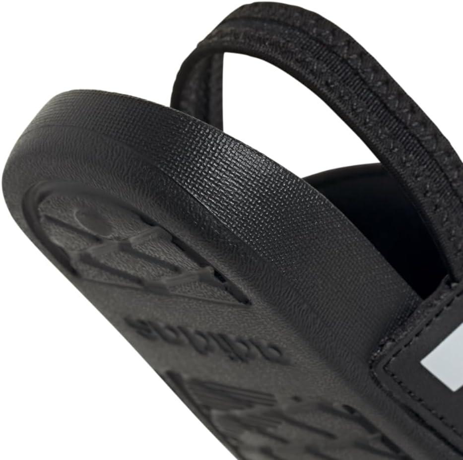 imageadidas Originals Kids Adilette Estrap SandalBlackWhiteBlack