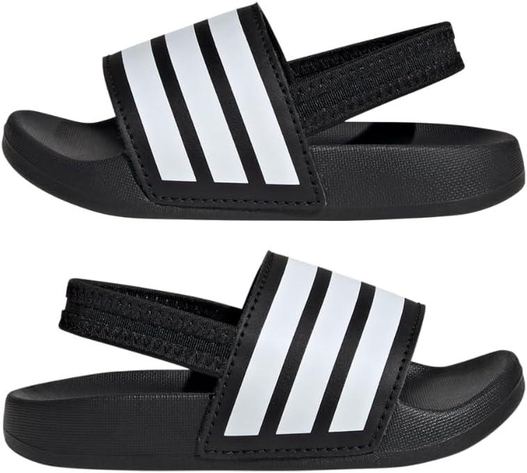 imageadidas Originals Kids Adilette Estrap SandalBlackWhiteBlack