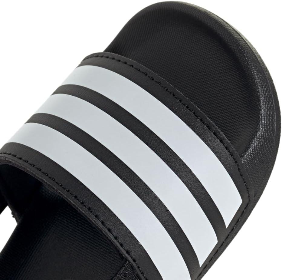 imageadidas Originals Kids Adilette Estrap SandalBlackWhiteBlack