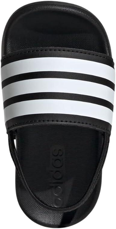 imageadidas Originals Kids Adilette Estrap SandalBlackWhiteBlack