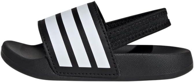 imageadidas Originals Kids Adilette Estrap SandalBlackWhiteBlack