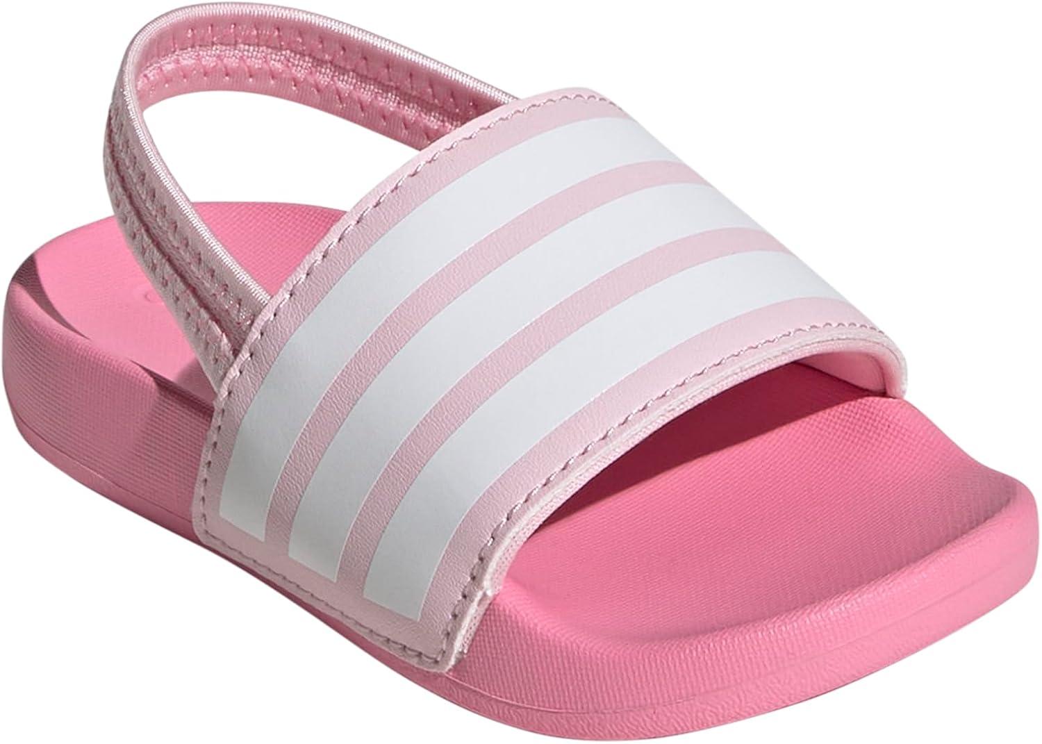 imageadidas Originals Kids Adilette Estrap SandalClear PinkWhiteBliss Pink