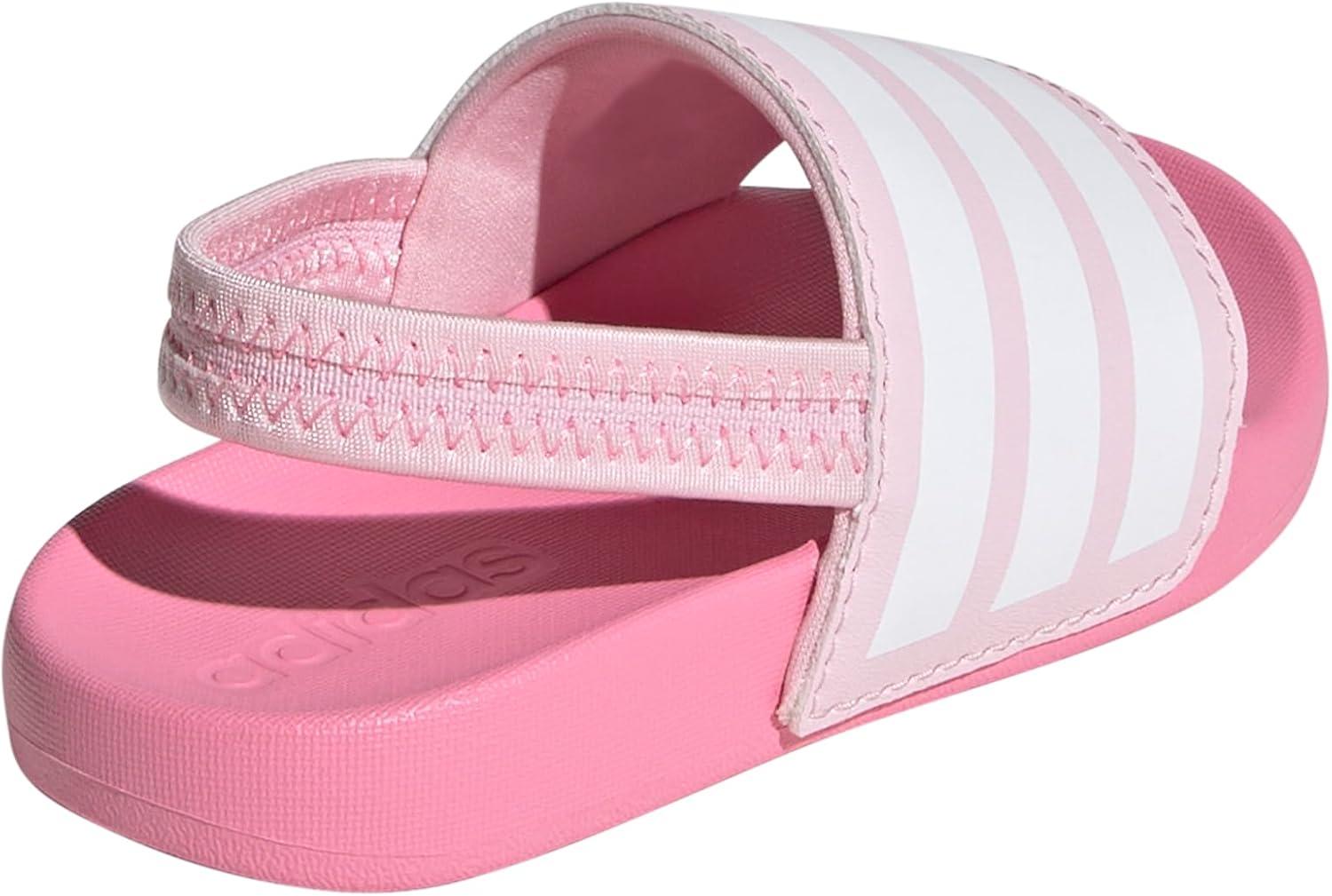 imageadidas Originals Kids Adilette Estrap SandalClear PinkWhiteBliss Pink