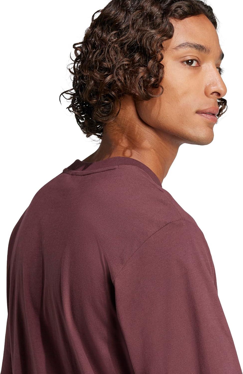 imageadidas Originals Mens Essentials Linear Single Jersey TShirtAurora RubyWhite