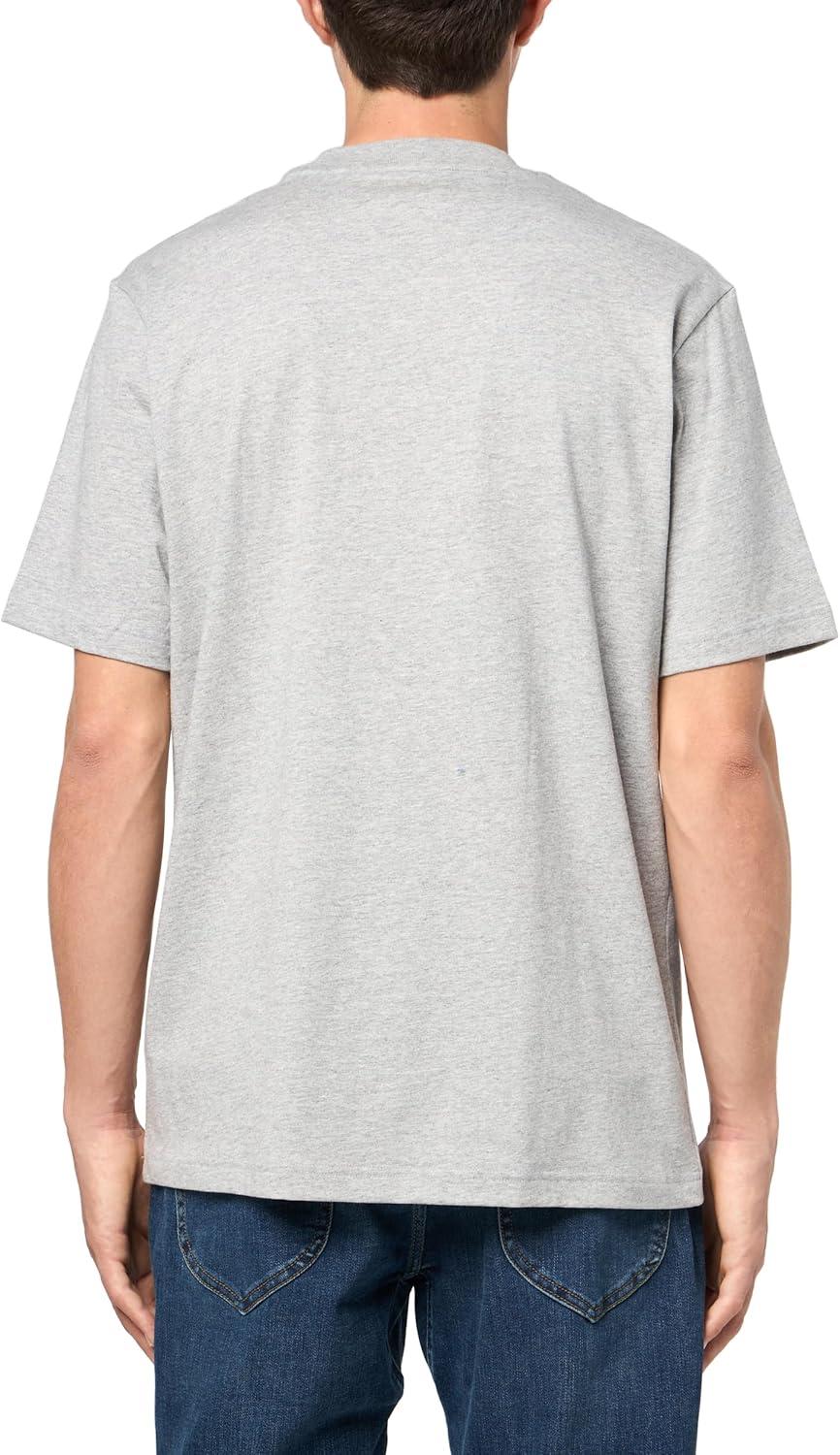 imageadidas Originals Mens Essentials Linear Single Jersey TShirtGrey HeatherBlack