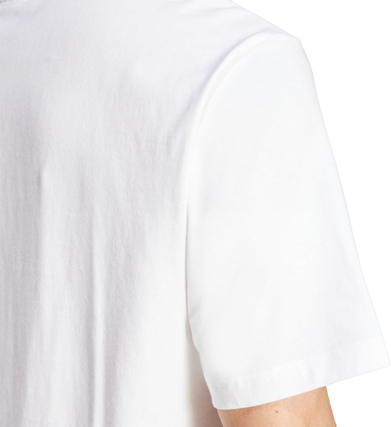 imageadidas Originals Mens Essentials Linear Single Jersey TShirtWhiteBlack