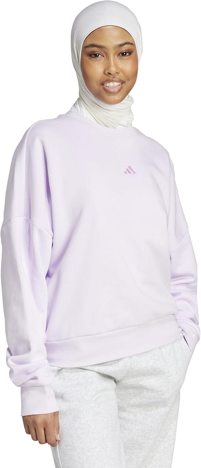 imageadidas Originals Womens Essentials Small Logo Feel Cozy SweatshirtIce LavenderBliss Lilac