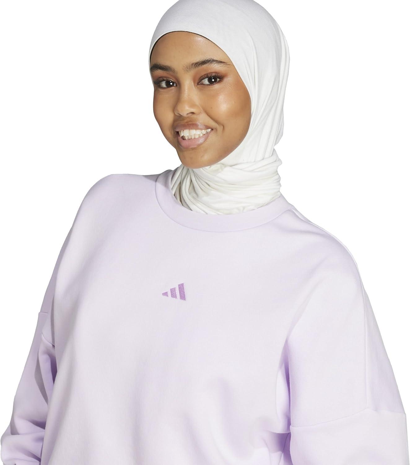 imageadidas Originals Womens Essentials Small Logo Feel Cozy SweatshirtIce LavenderBliss Lilac
