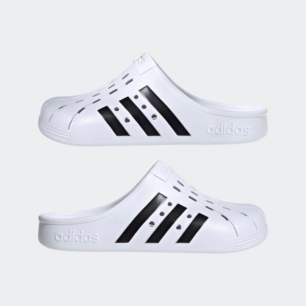 imageadidas Unisex Adult Adilette ClogsFootwear WhiteCore BlackFootwear White