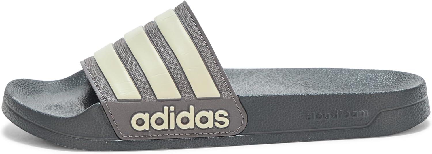 imageadidas Unisex Adult Adilette Shower Slip On SlidesCharcoalPutty GreyCarbon