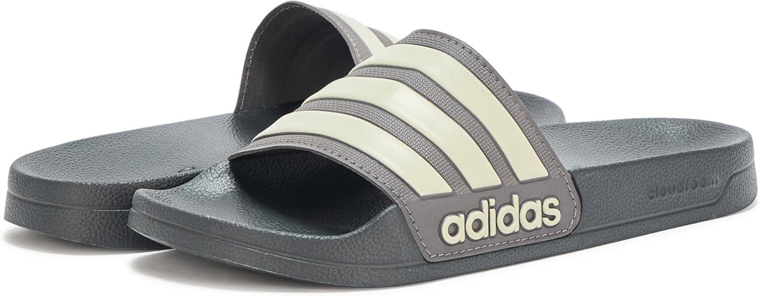 imageadidas Unisex Adult Adilette Shower Slip On SlidesCharcoalPutty GreyCarbon