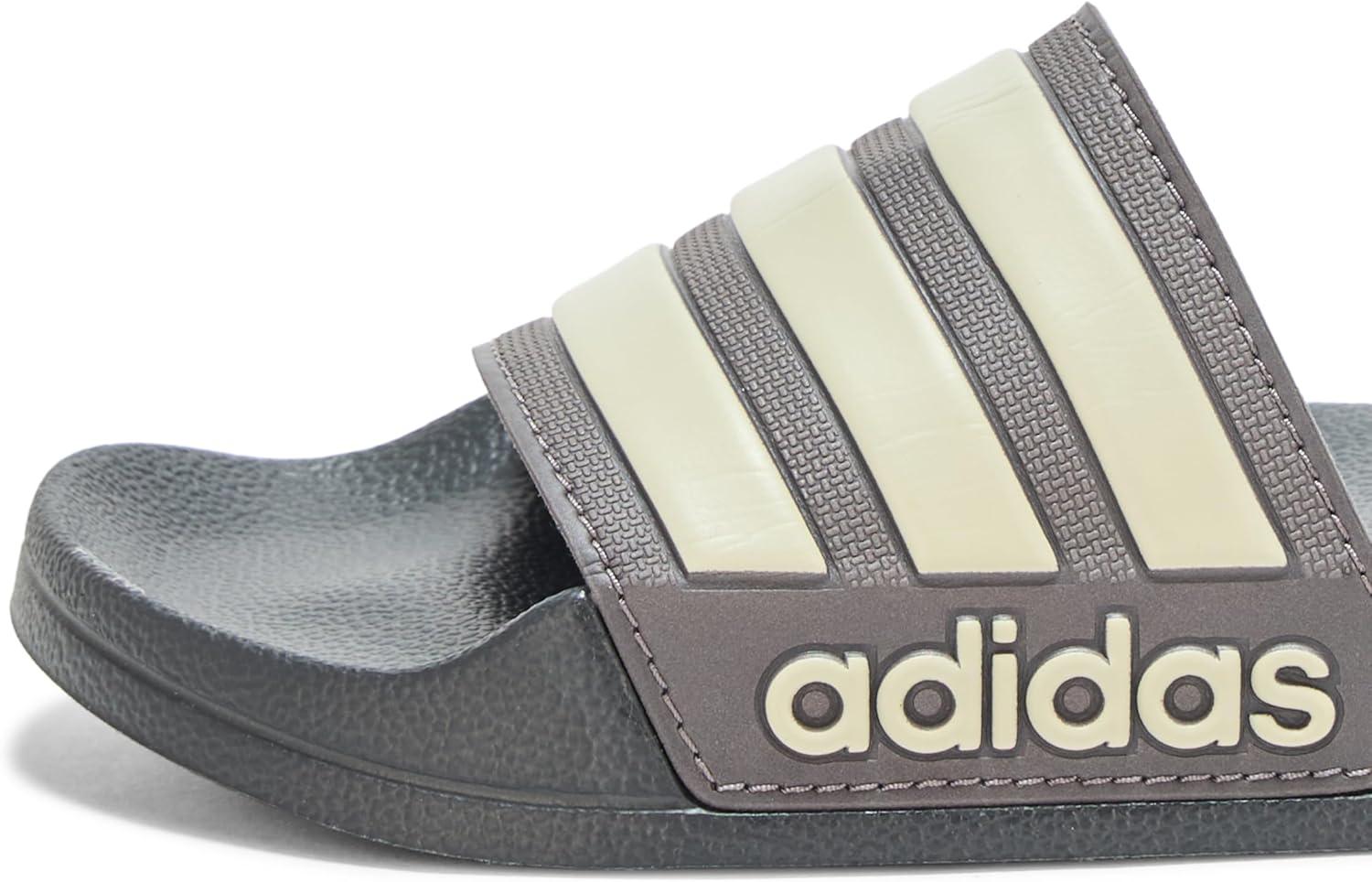 imageadidas Unisex Adult Adilette Shower Slip On SlidesCharcoalPutty GreyCarbon