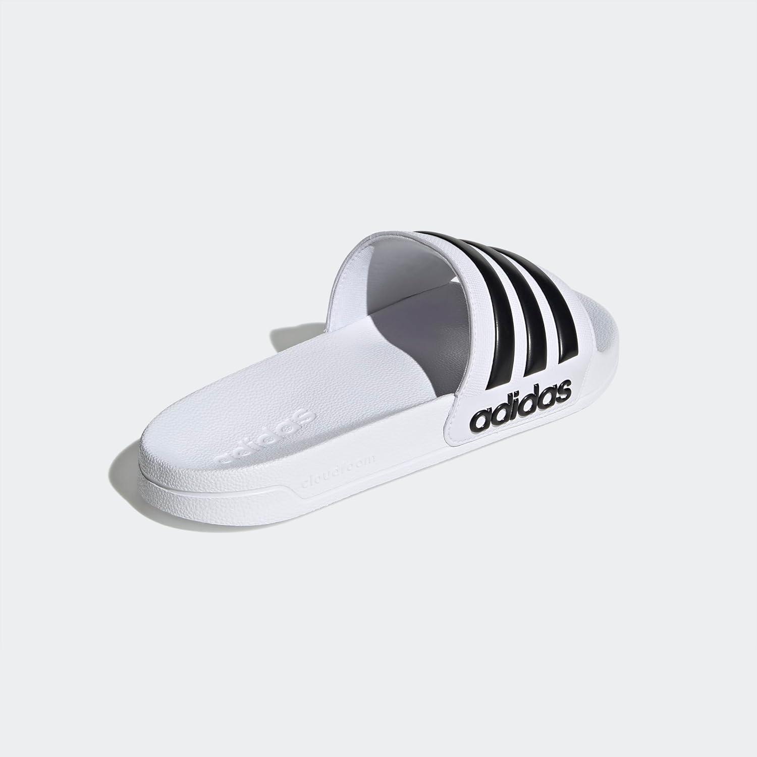 imageadidas Unisex Adult Adilette Shower Slip On SlidesFtwwht Cblack Ftwwht