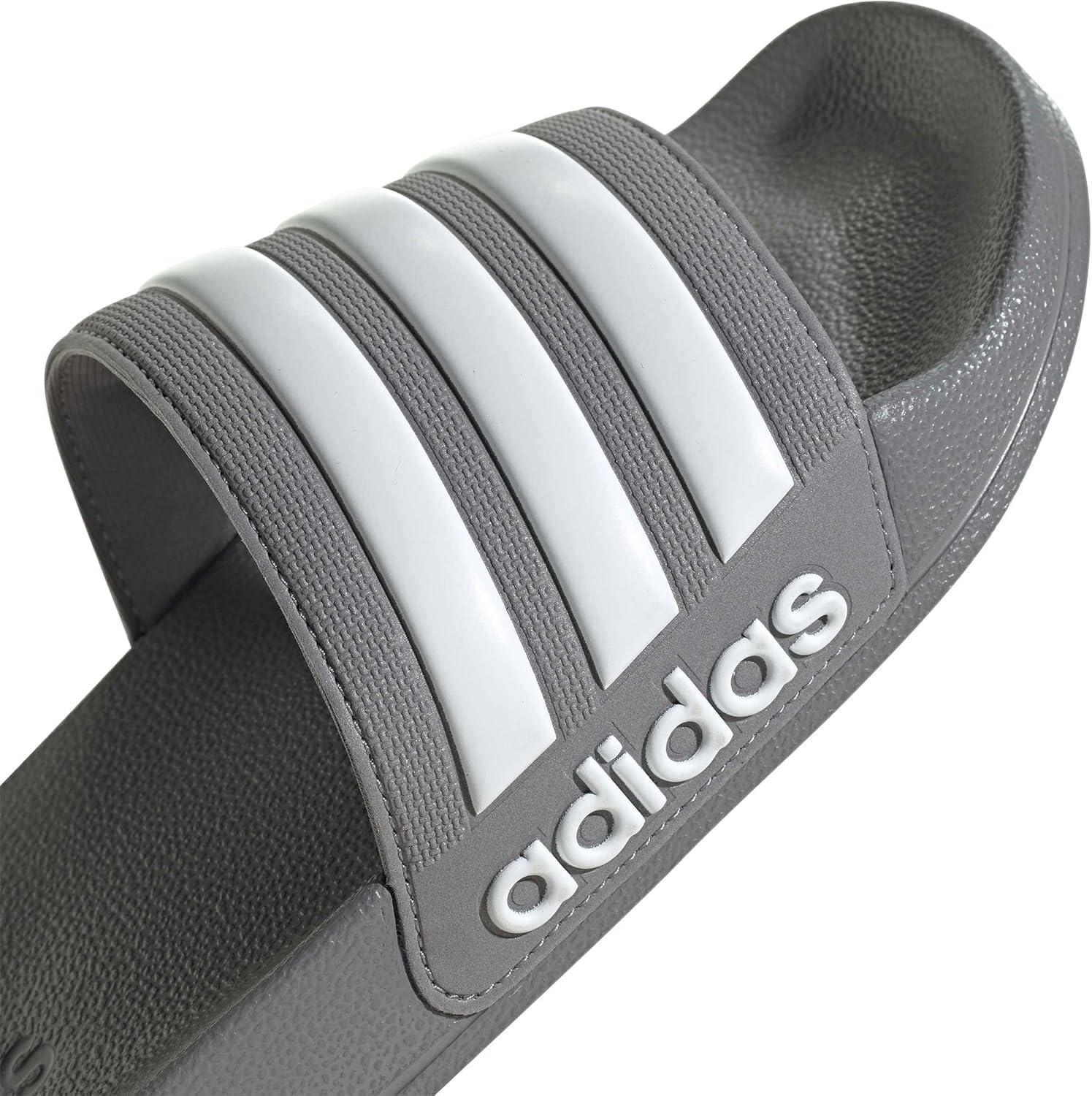 imageadidas Unisex Adult Adilette Shower Slip On SlidesGrey Three Ftwr White Grey Three