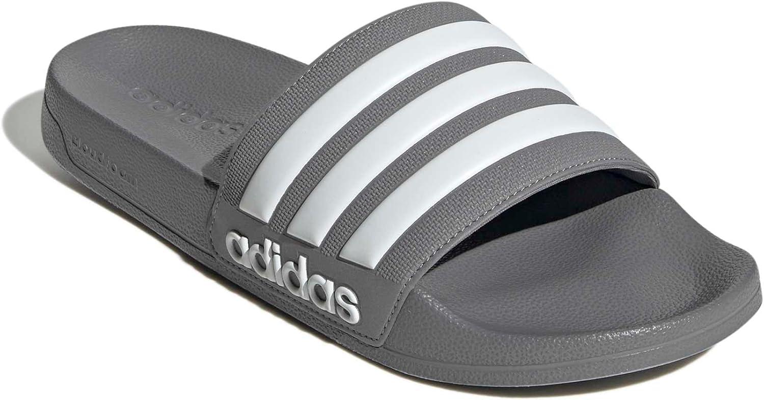 imageadidas Unisex Adult Adilette Shower Slip On SlidesGrey Three Ftwr White Grey Three