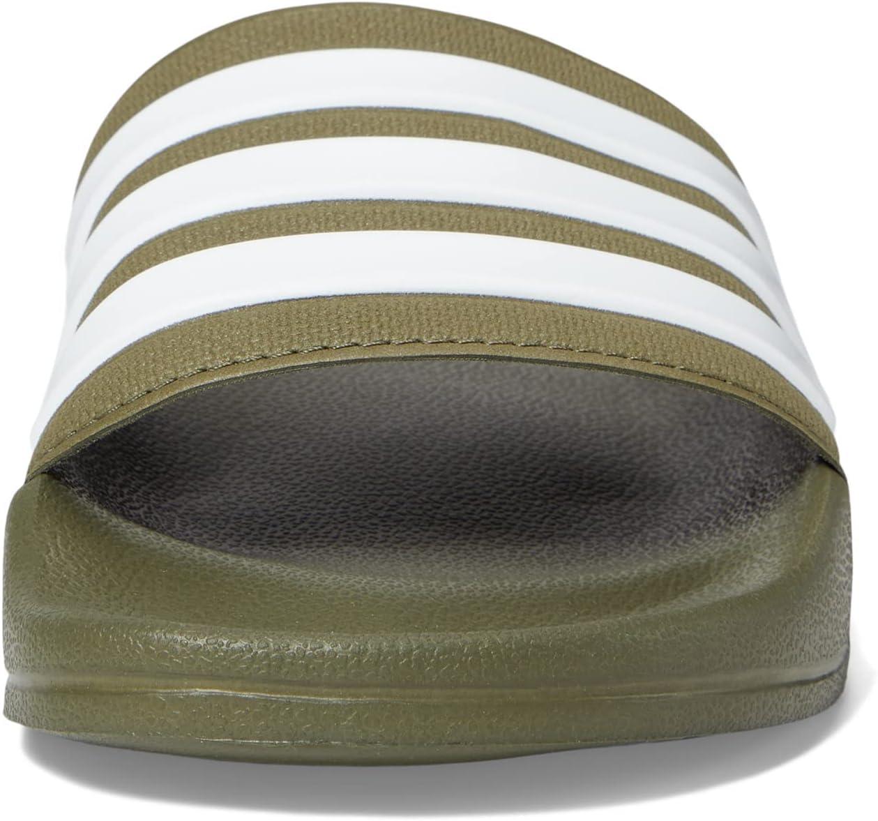imageadidas Unisex Adult Adilette Shower Slip On SlidesOlive StrataWhiteOlive Strata