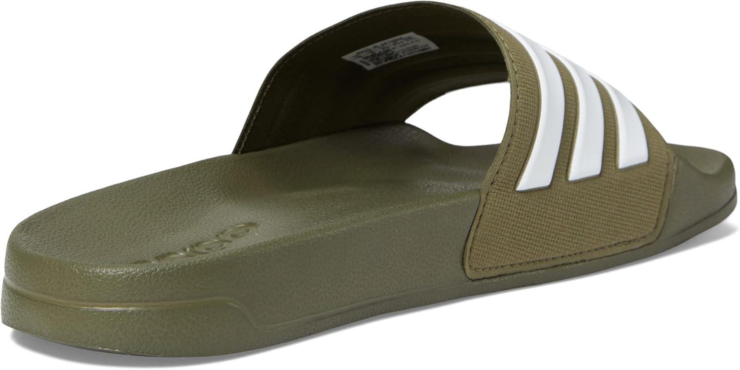 imageadidas Unisex Adult Adilette Shower Slip On SlidesOlive StrataWhiteOlive Strata