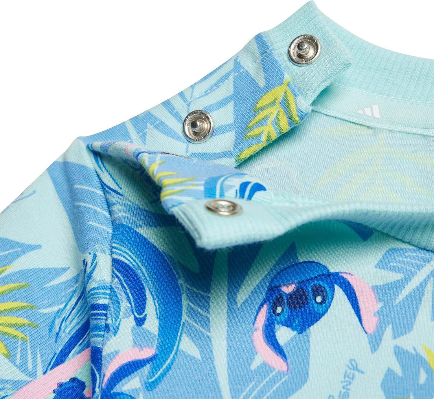imageadidas Unisex Baby Disney Lilo and Stitch Tshirt SetSemi Flash AquaMulticolor