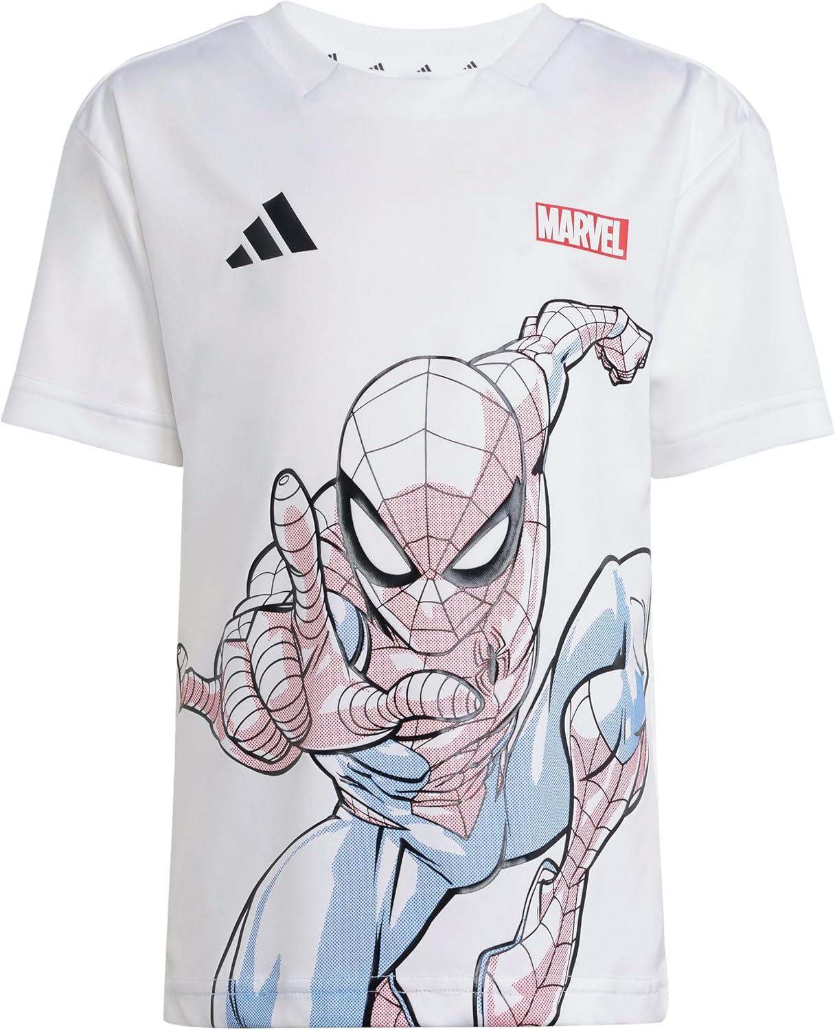 imageadidas Unisex Kids Marvel SpiderMan TShirt SetSpidermanWhiteBlack