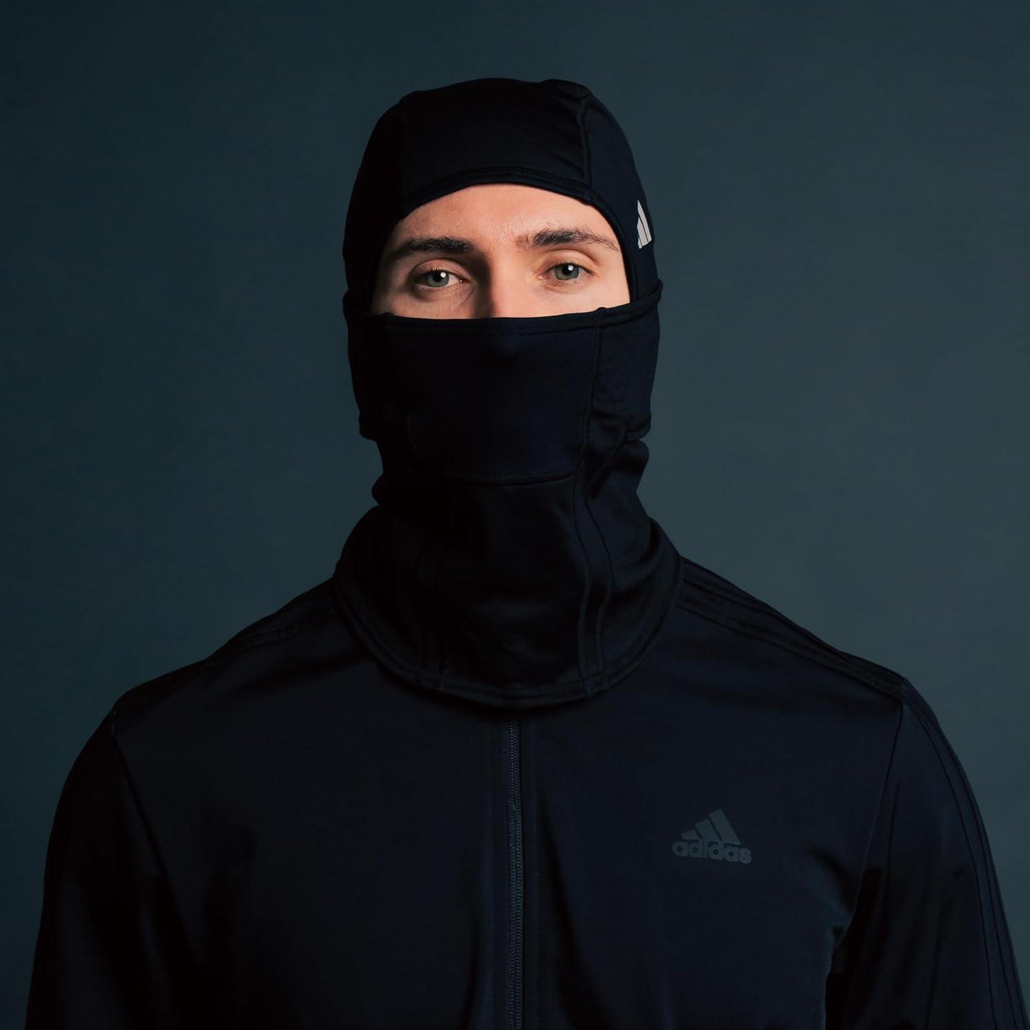imageadidas UnisexAdult Alphaskin Balaclava Ski Mask Athletic Face Cover ShiestyBlackSilver Reflective F23