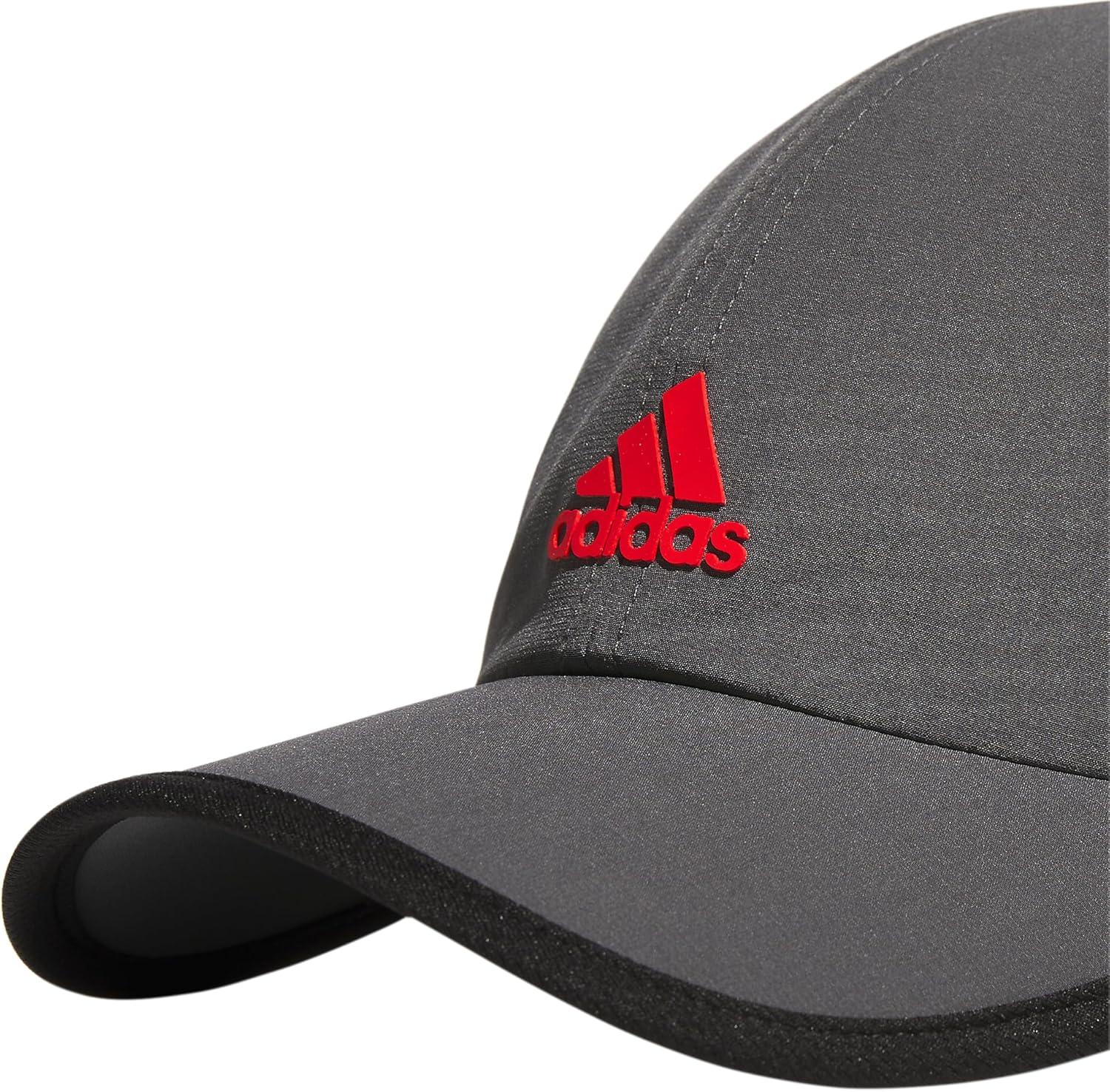 imageadidas UnisexAdult Superlite Hat Lightweight Athletic Cap for Boys ampamp GirlsGrey SixBlackBright Red20