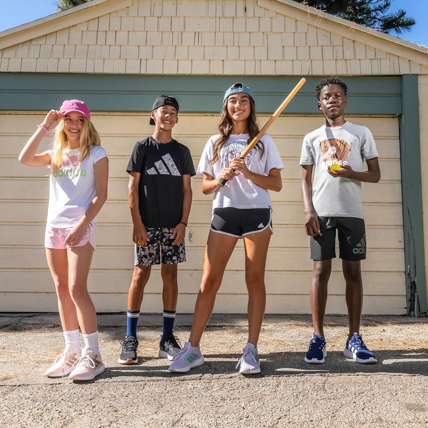 imageadidas UnisexAdult Superlite Hat Lightweight Athletic Cap for Boys ampamp GirlsWhiteBlue Fusion