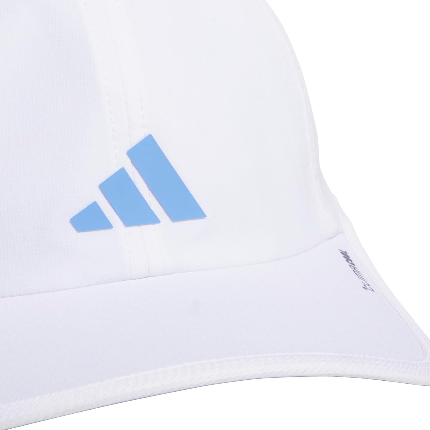 imageadidas UnisexAdult Superlite Hat Lightweight Athletic Cap for Boys ampamp GirlsWhiteBlue Fusion