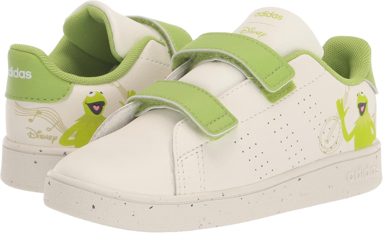 imageadidas UnisexChild Advantage Tennis ShoeOff WhiteStill GreenFtwr White Muppets Cross Strap