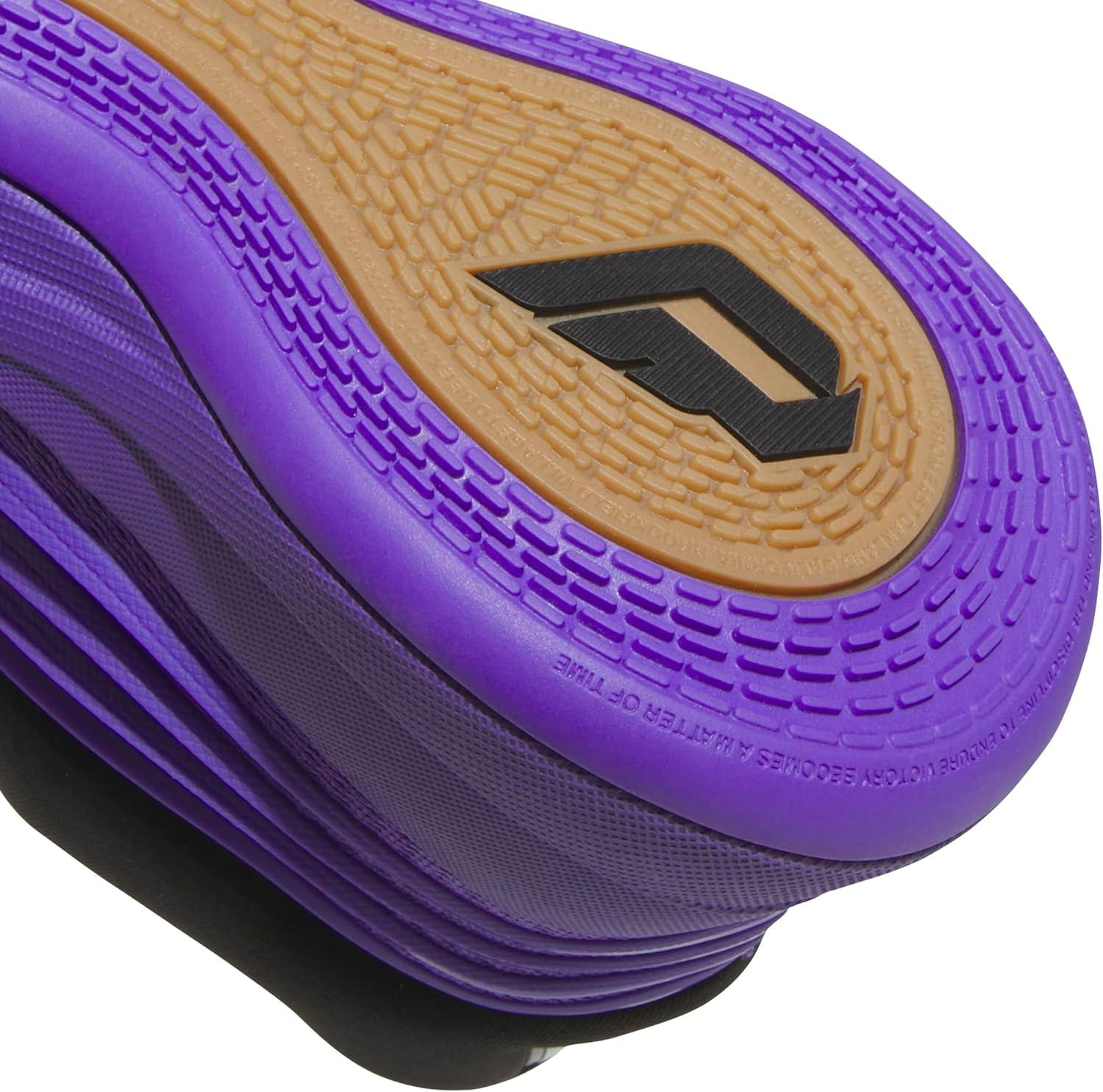 imageadidas UnisexChild Dame X Basketball SneakerPurple RushBlackCourt Green