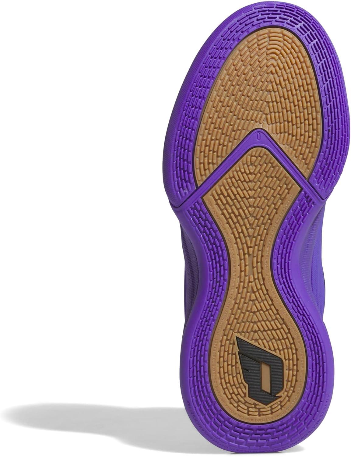 imageadidas UnisexChild Dame X Basketball SneakerPurple RushBlackCourt Green