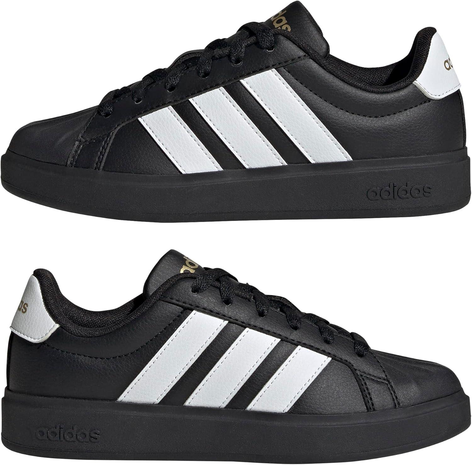 imageadidas UnisexChild StreettalkBlackWhiteGold Metallic