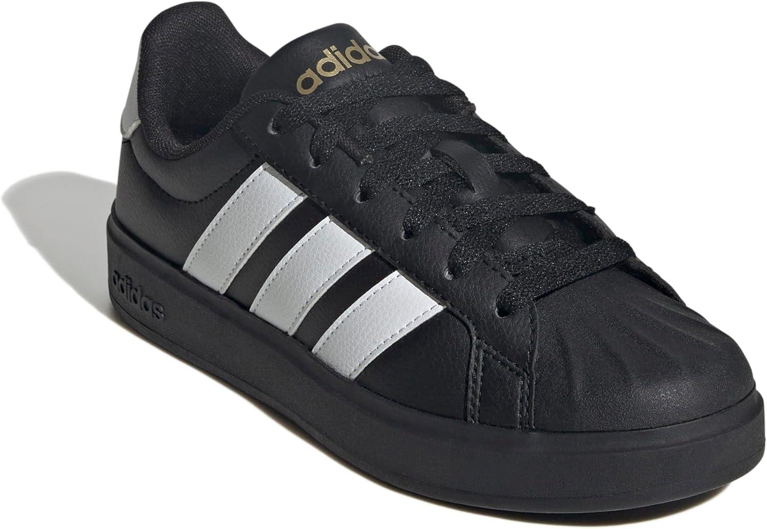 imageadidas UnisexChild StreettalkBlackWhiteGold Metallic