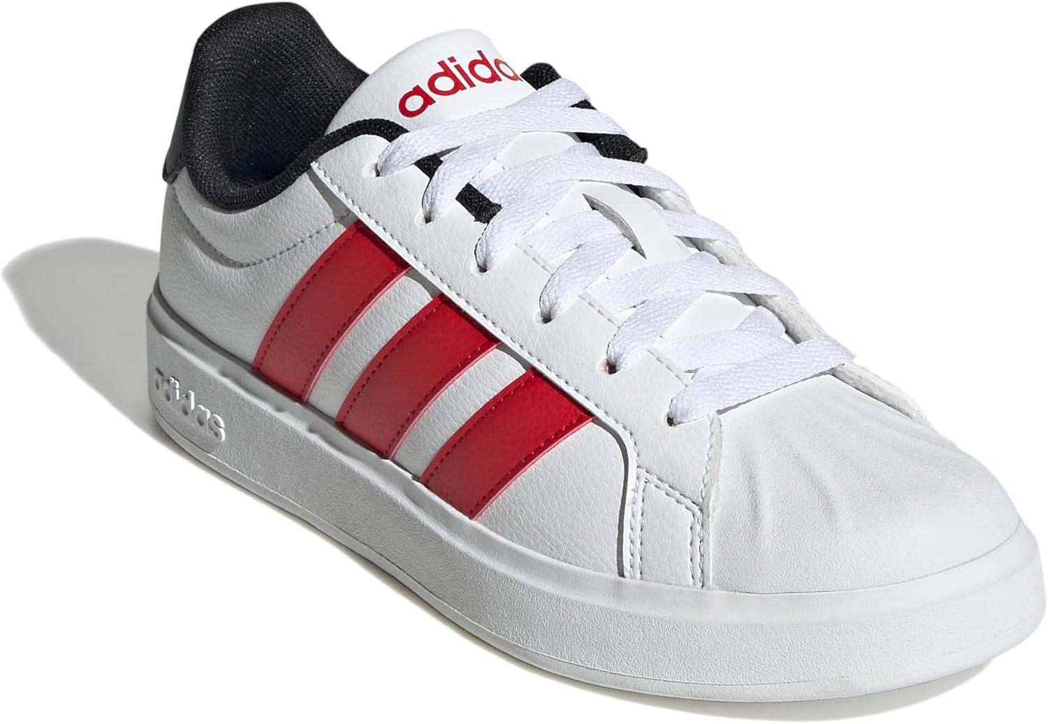 imageadidas UnisexChild StreettalkWhiteBetter ScarletBlack