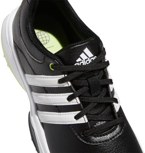 imageadidas UnisexChild Tour360 Little KidBig Kid Golf ShoeCore BlackFootwear WhitePulse Lime