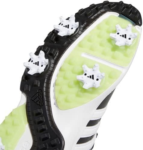 imageadidas UnisexChild Tour360 Little KidBig Kid Golf ShoeCore BlackFootwear WhitePulse Lime