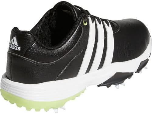 imageadidas UnisexChild Tour360 Little KidBig Kid Golf ShoeCore BlackFootwear WhitePulse Lime