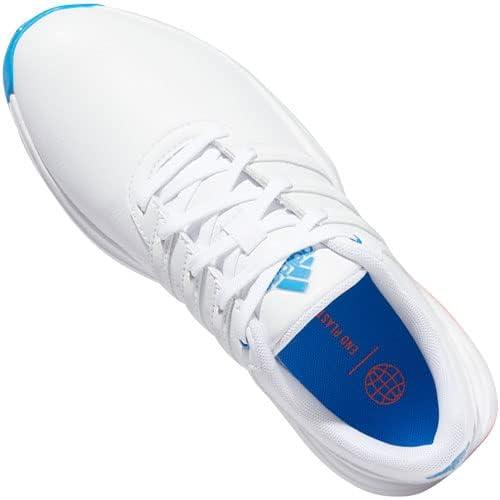 imageadidas UnisexChild Tour360 Little KidBig Kid Golf ShoeFootwear WhiteIron MetallicBlue Rush