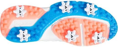 imageadidas UnisexChild Tour360 Little KidBig Kid Golf ShoeFootwear WhiteIron MetallicBlue Rush