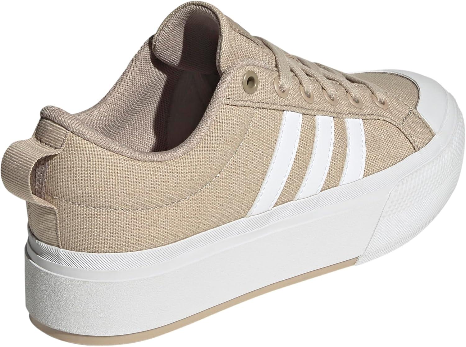 imageadidas Womens Bravada 20 Platform SneakerClay BrownWhiteCyber Metallic
