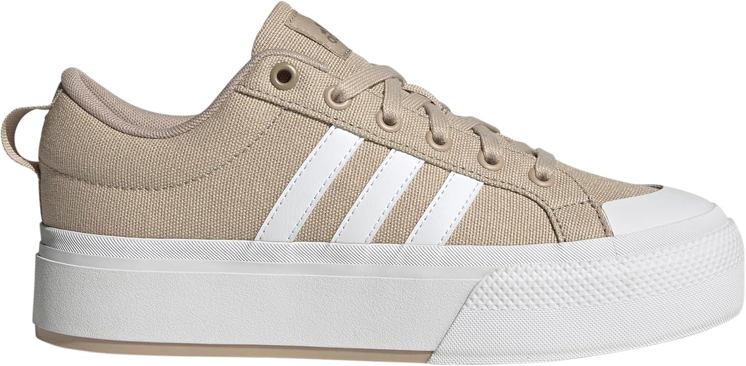 imageadidas Womens Bravada 20 Platform SneakerClay BrownWhiteCyber Metallic