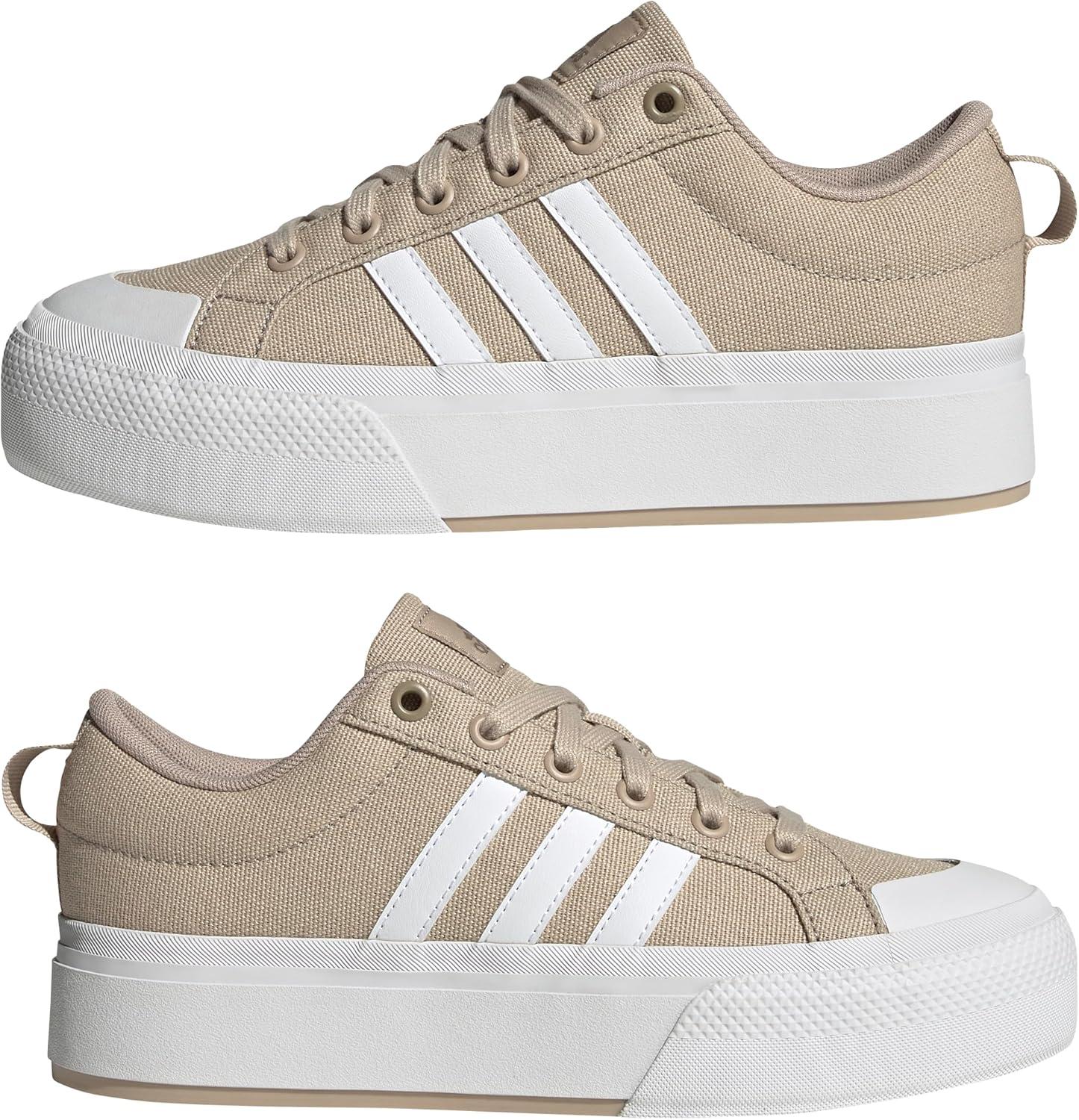 imageadidas Womens Bravada 20 Platform SneakerClay BrownWhiteCyber Metallic