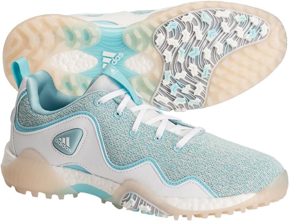 imageadidas Womens Codechaos 21 Primeblue Spikeless Golf ShoeHazy SkyFootwear WhiteLight Solid Grey