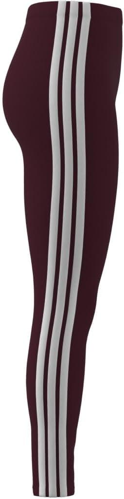 imageadidas Womens Essentials 3Stripes Cotton LeggingsAurora RubyWhite