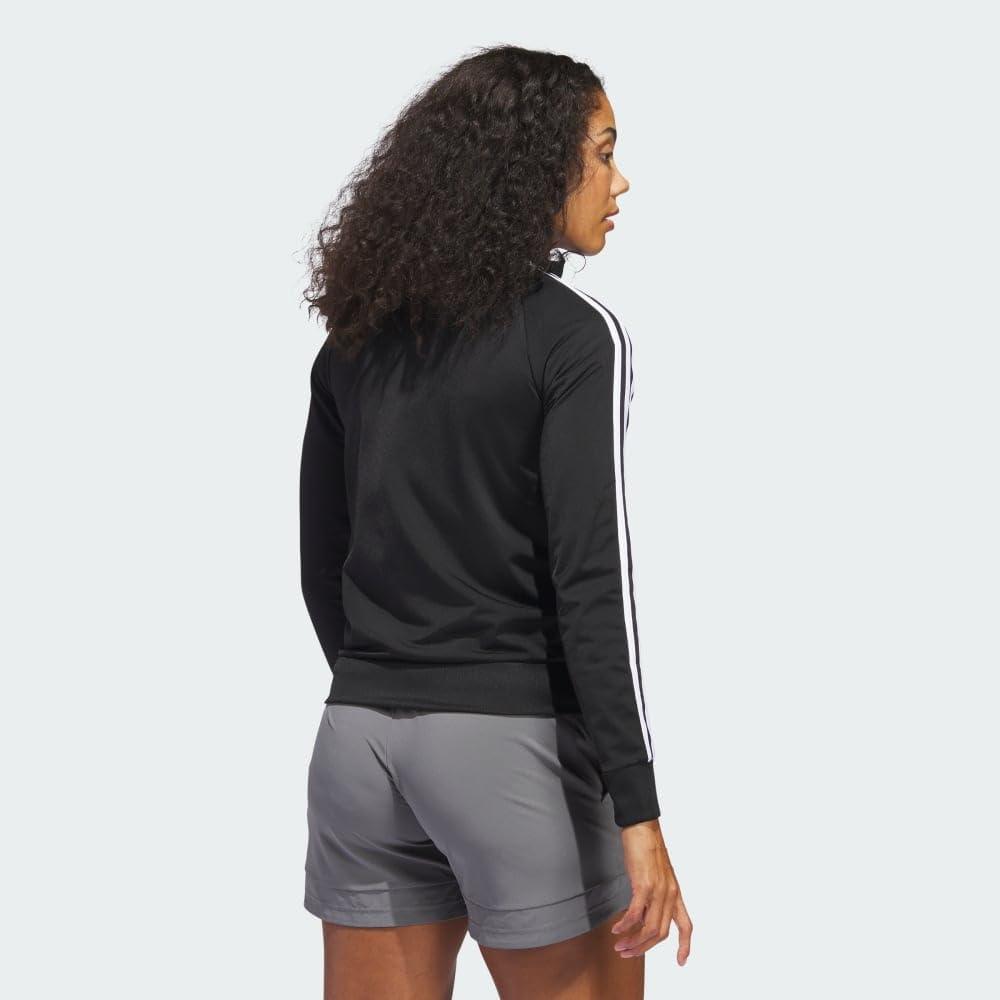 imageadidas Womens Essentials WarmUp Slim 3Stripes Track JacketBlack