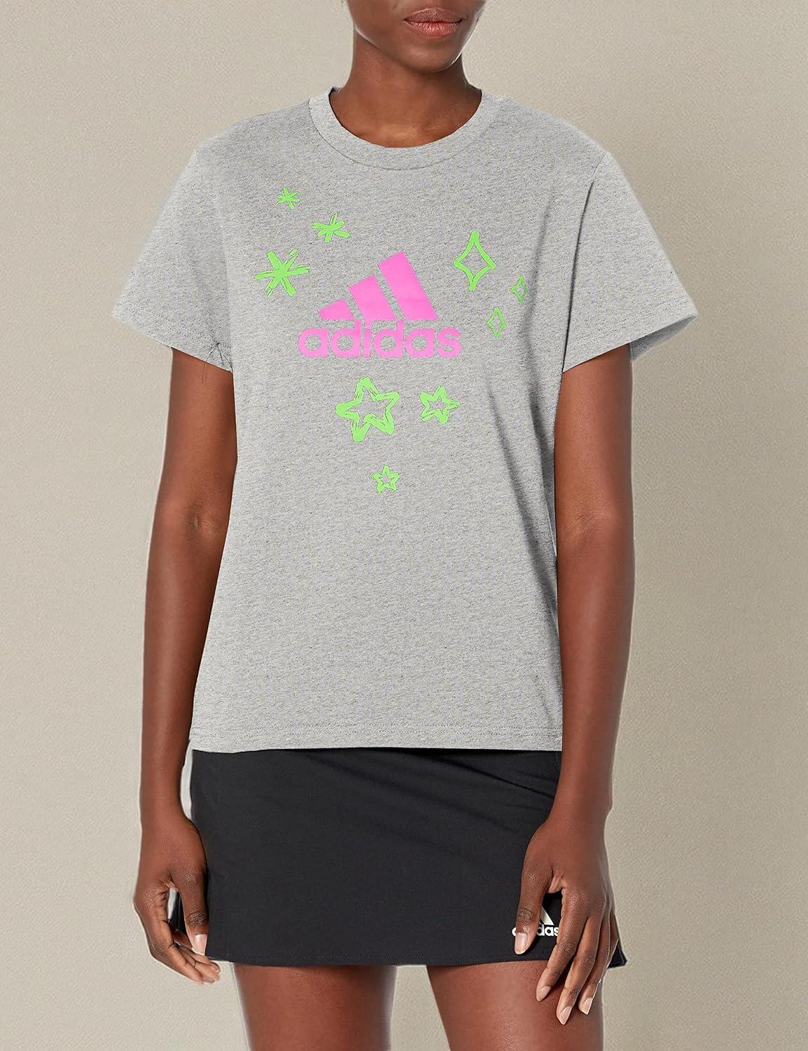imageadidas Womens Girls on The Run TShirtMedium Grey Heather