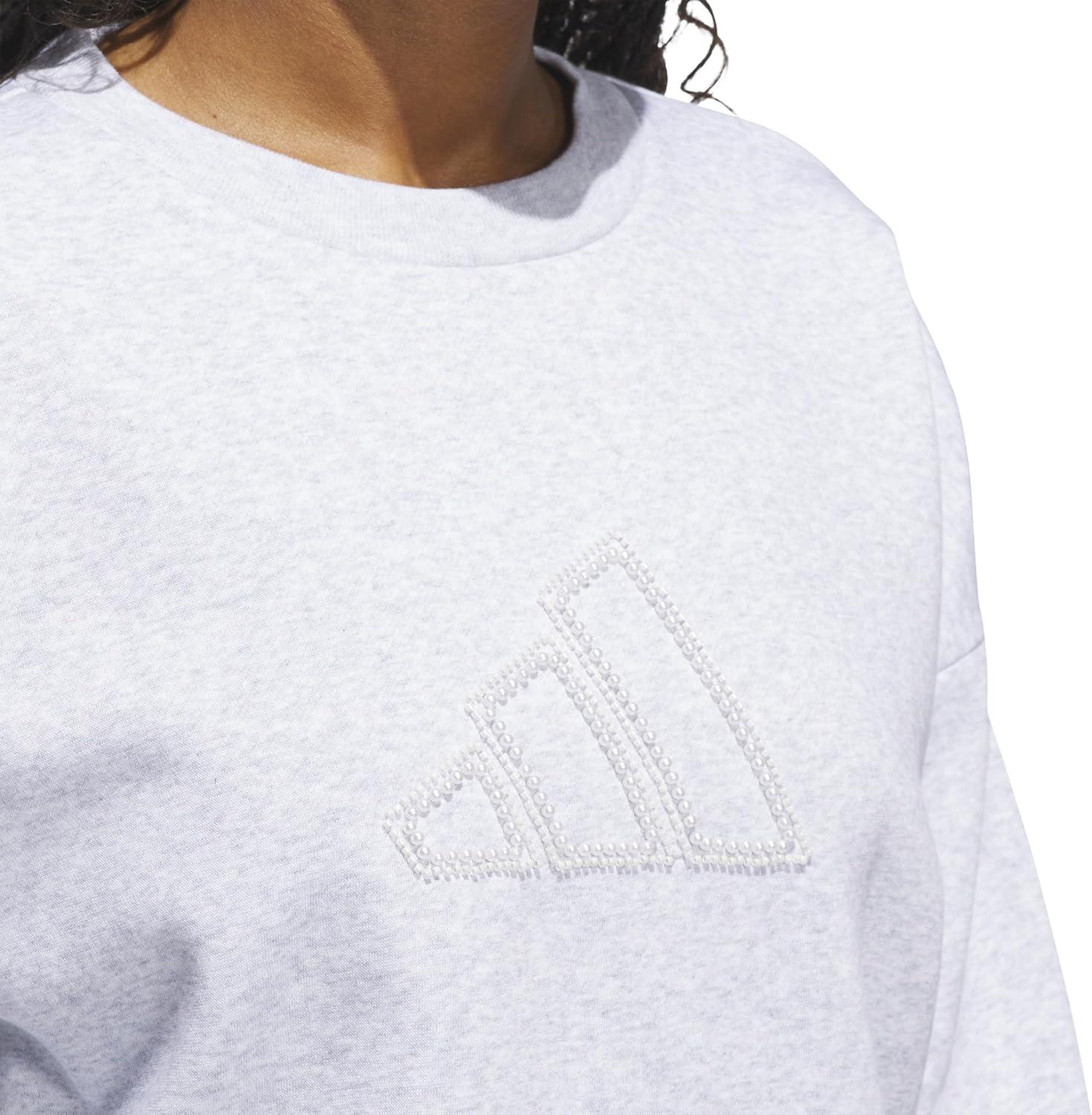 imageadidas Womens Seasonal Essentials Pearls Graphic SweatshirtLight Grey Heather