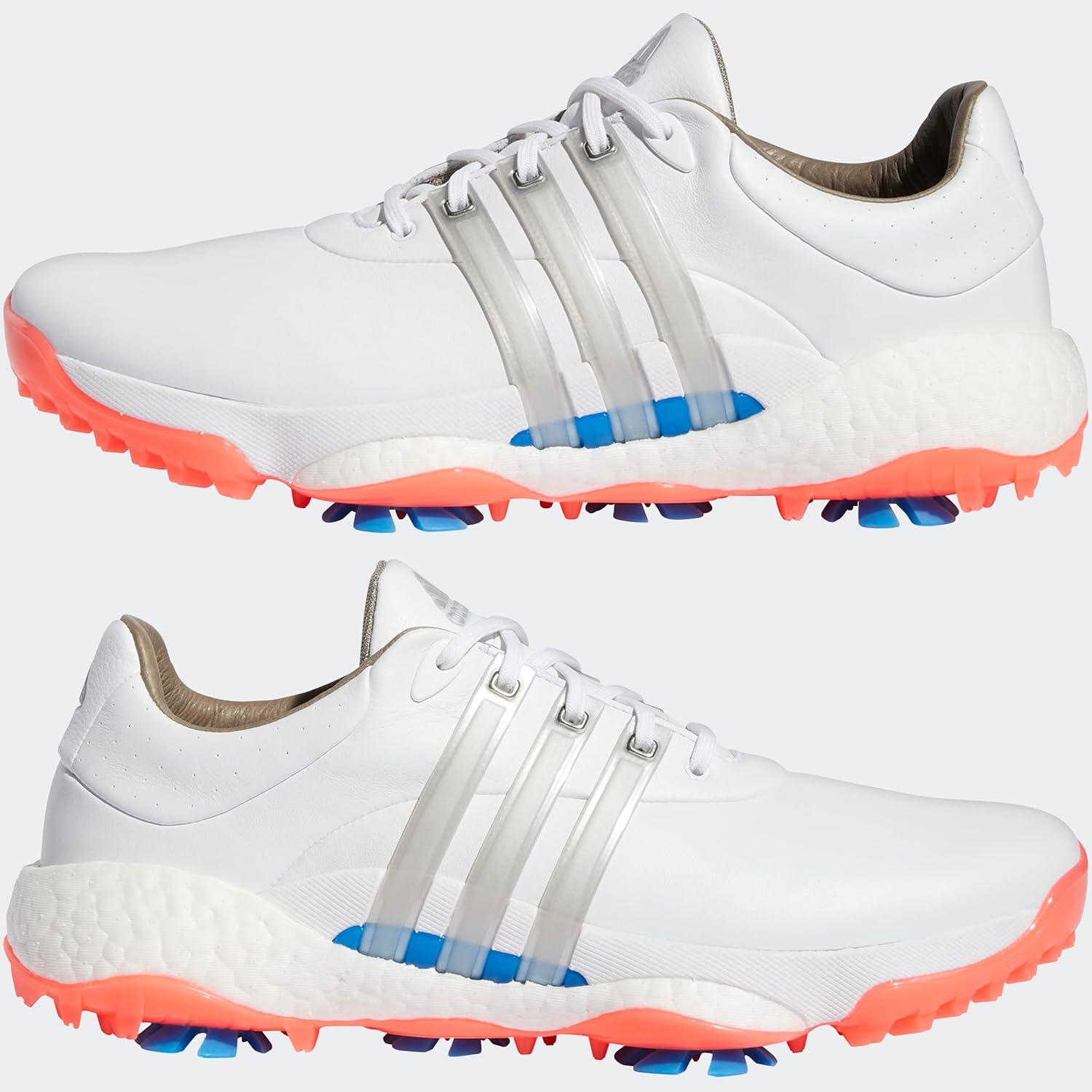 imageadidas Womens Tour 360 22 Golf ShoeFootwear WhiteSilver MetallicTurbo