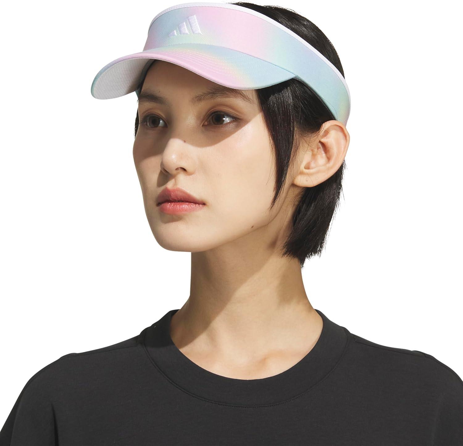 imageadidas Womens Visor Match Athletic Clipon Sun Hat for Sport ampamp TrainingHalftone Gradient Bliss LilacWhite20